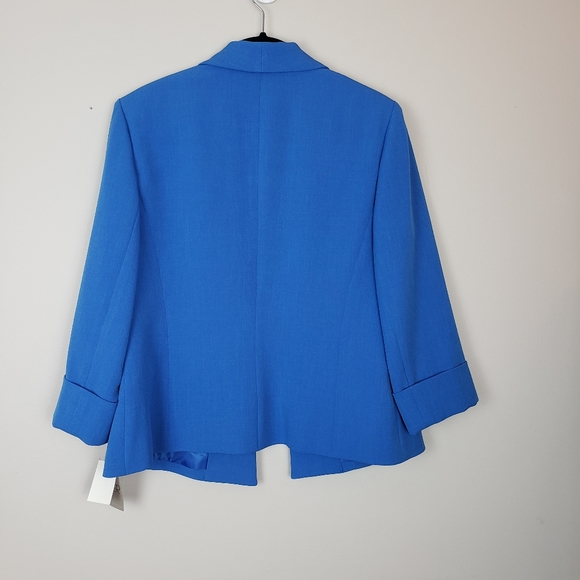 NWT Kasper Cabana blue dress blazer suit lined 6 - Picture 6 of 13